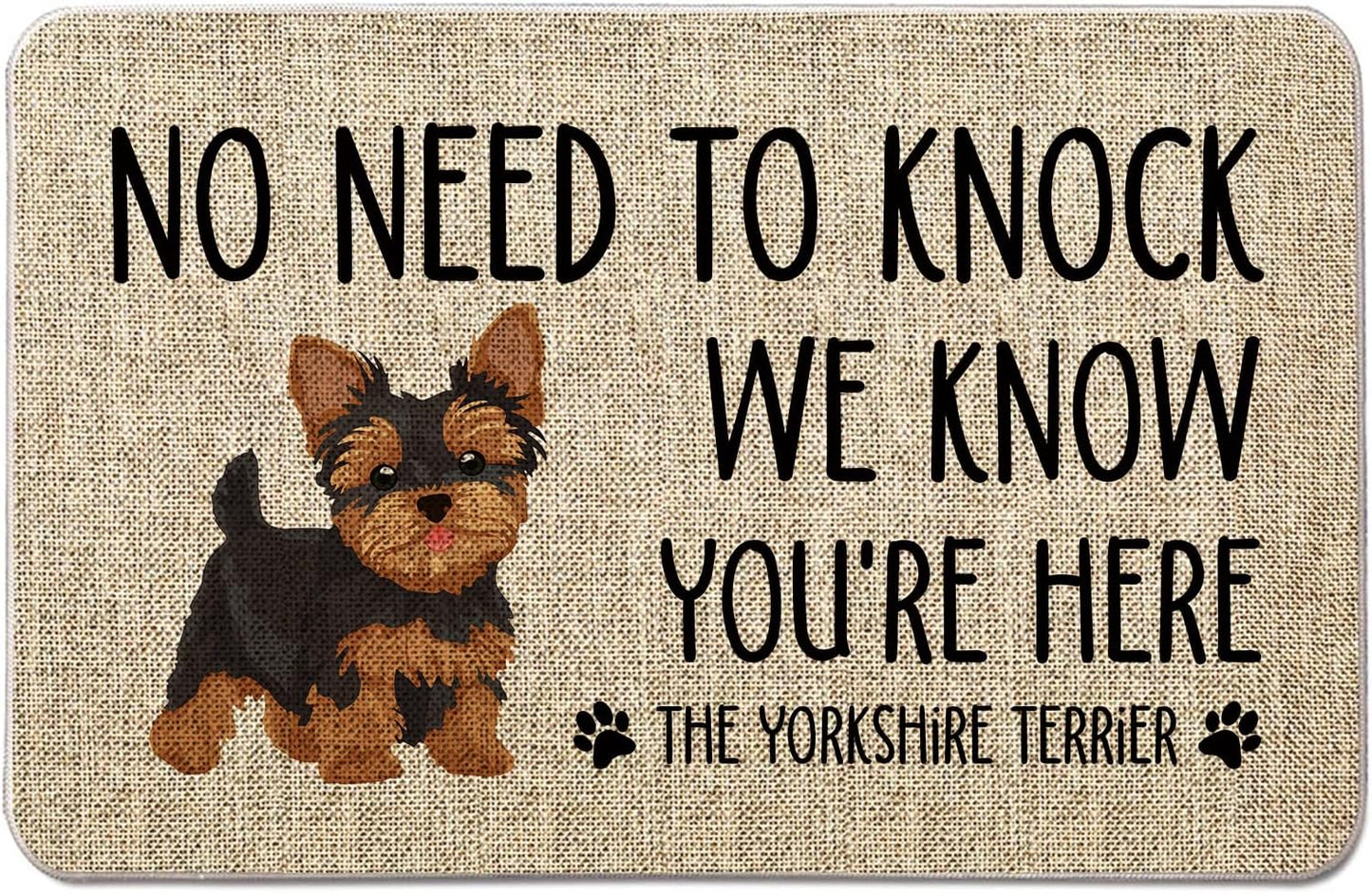 Tapete puerta perro Yorkshire 17x27" interiores exteriores