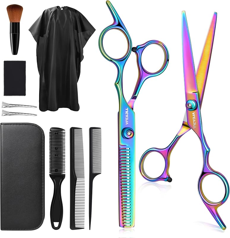 Kit 11 Pzas Tijeras Corte Pelo Acero Inox con Peine