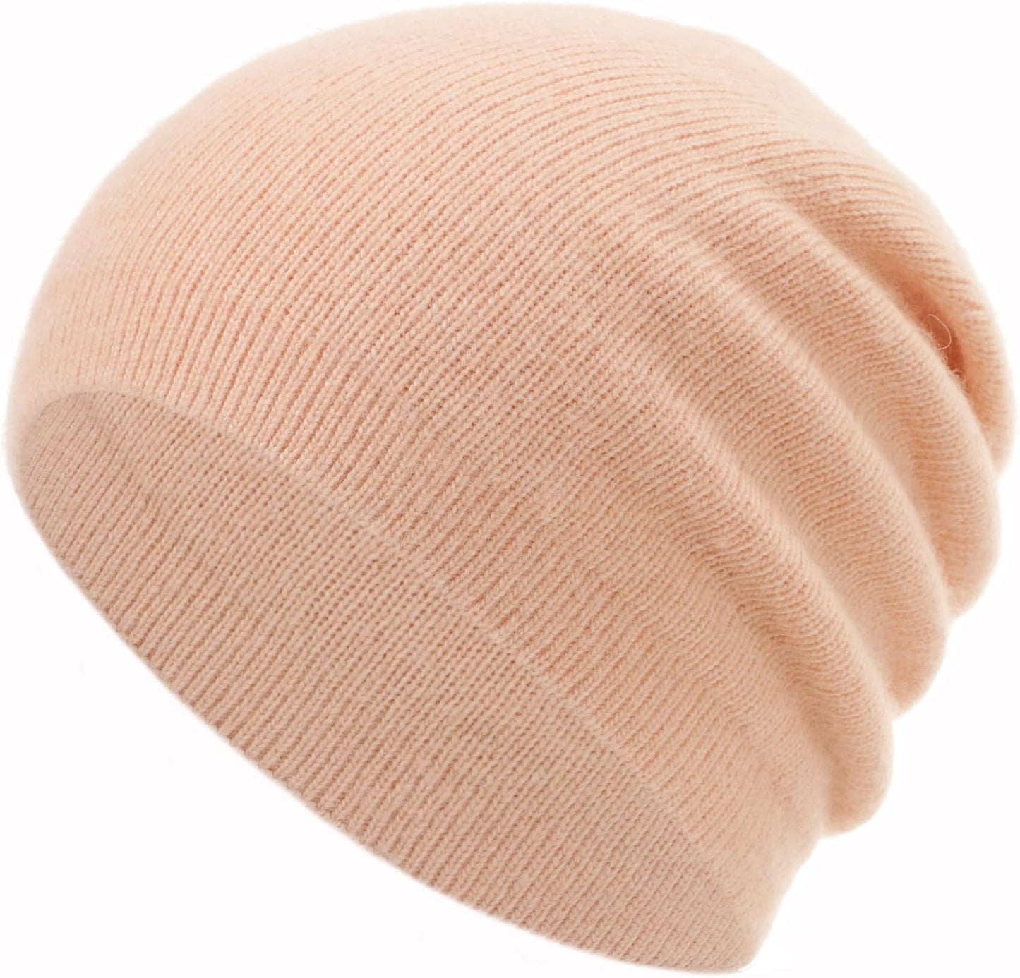 Gorro de lana cashmere doble capa para mujer y hombre