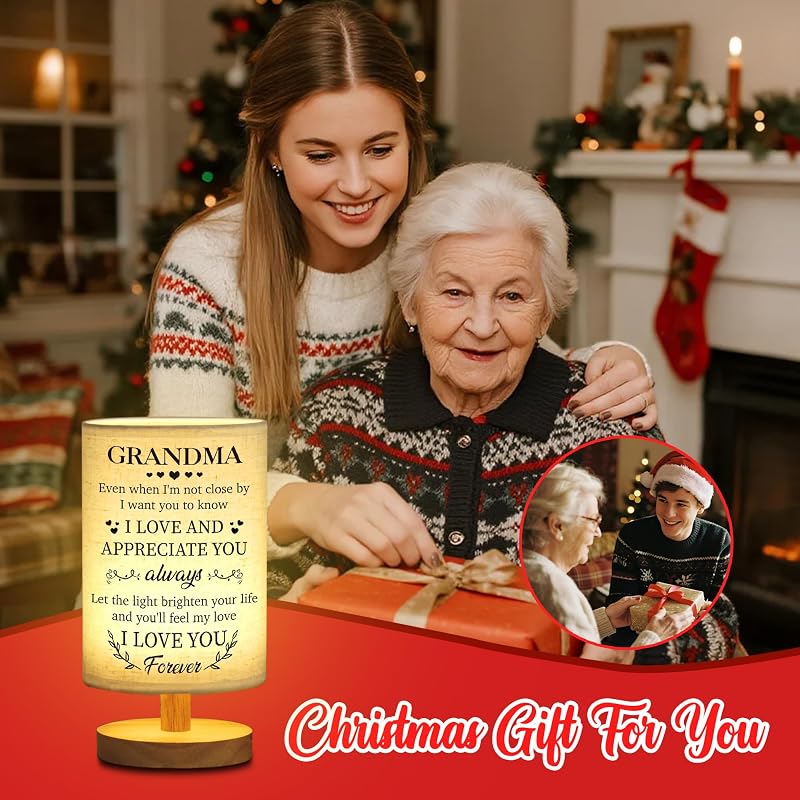 Regalo cumpleaños abuela lámpara mesa únicos