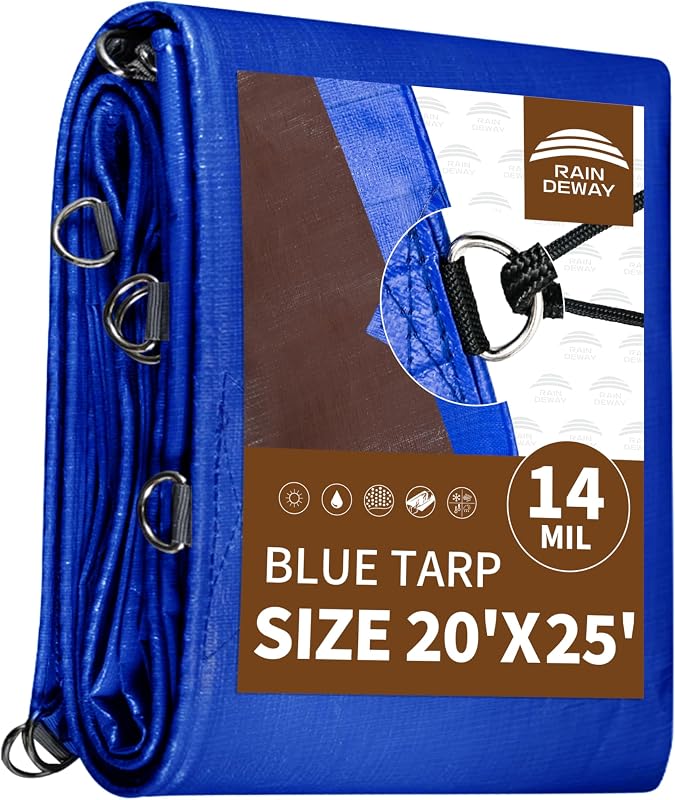 Lona resistente 20x25ft anillos D bordes reforzados 0.55"