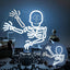 Letrero neón calavera esqueleto Halloween USB regulable