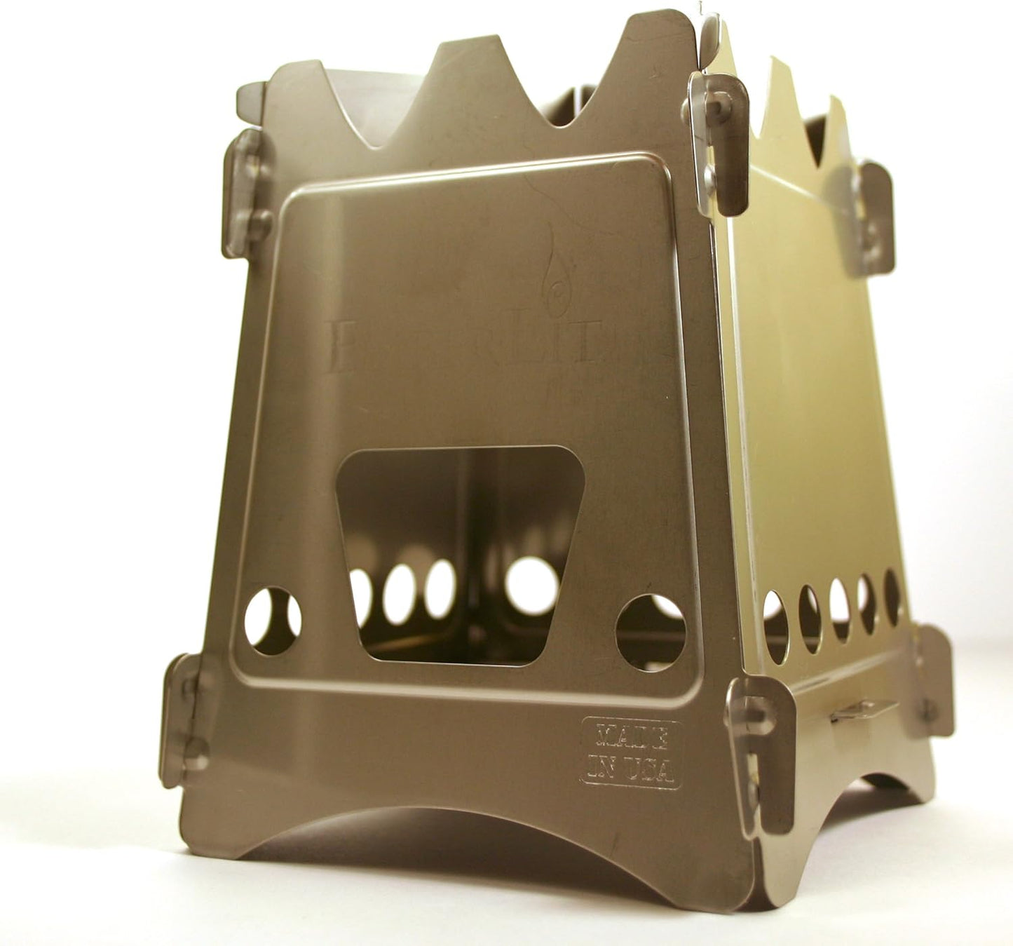 Estufa acero inox compacta para supervivencia camping