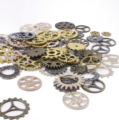 100 Engranajes Steampunk Metal para Joyas y Manualidades