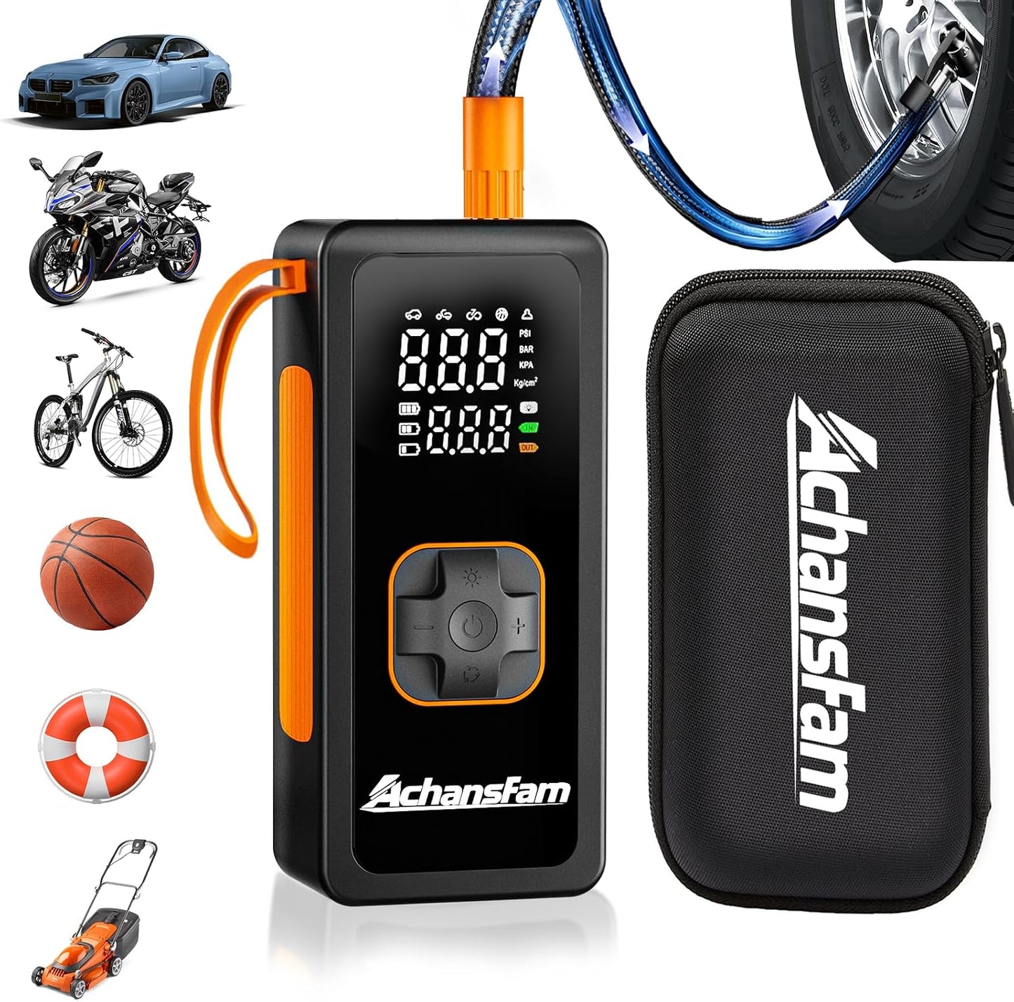 Compresor aire inalámbrico 150 PSI doble batería medidor