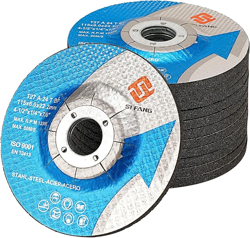 12 Muelas Abrasivas 4 1/2pulg x 1/4pulg Disco Aluminio