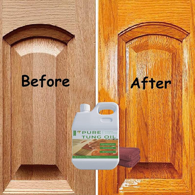 Aceite Tung puro 128oz para acabado madera interior
