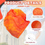 Banderas gasa seda 54x54 pulg iglesia danza naranja-rojo set 2