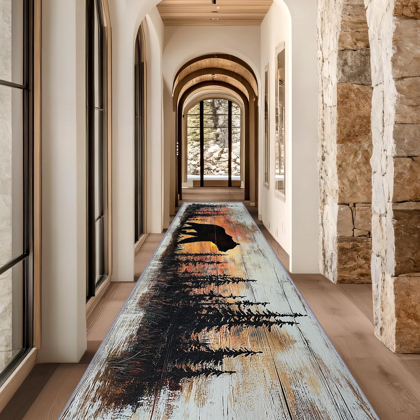 Alfombras rústicas para dormitorio y pasillo 2x10ft