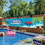 Cartel Hello Summer 118x20" decoración fiesta piscina playa
