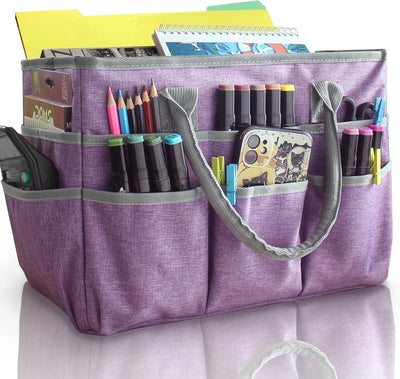 Bolsa organizadora tela Oxford arte manualidades morado