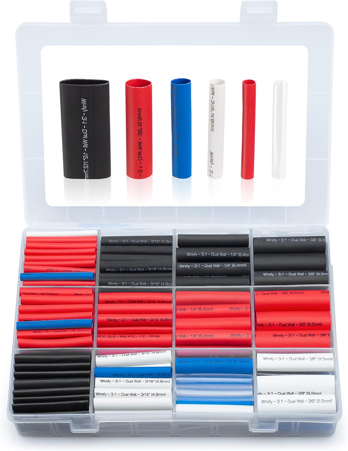 Kit tubos termorretráctiles doble pared 3:1 adhesivo