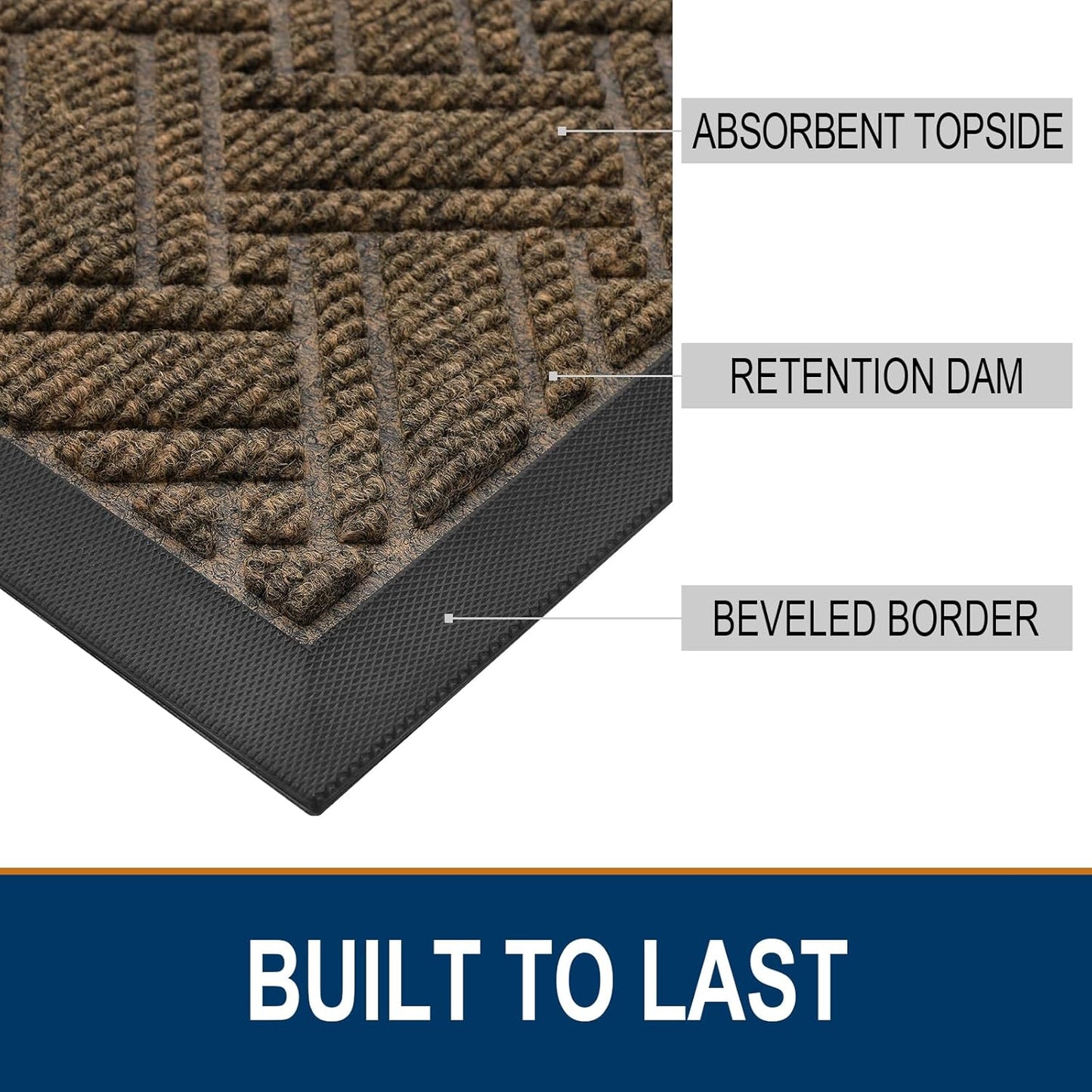 Alfombra puerta antiderrap goma natural perfil bajo