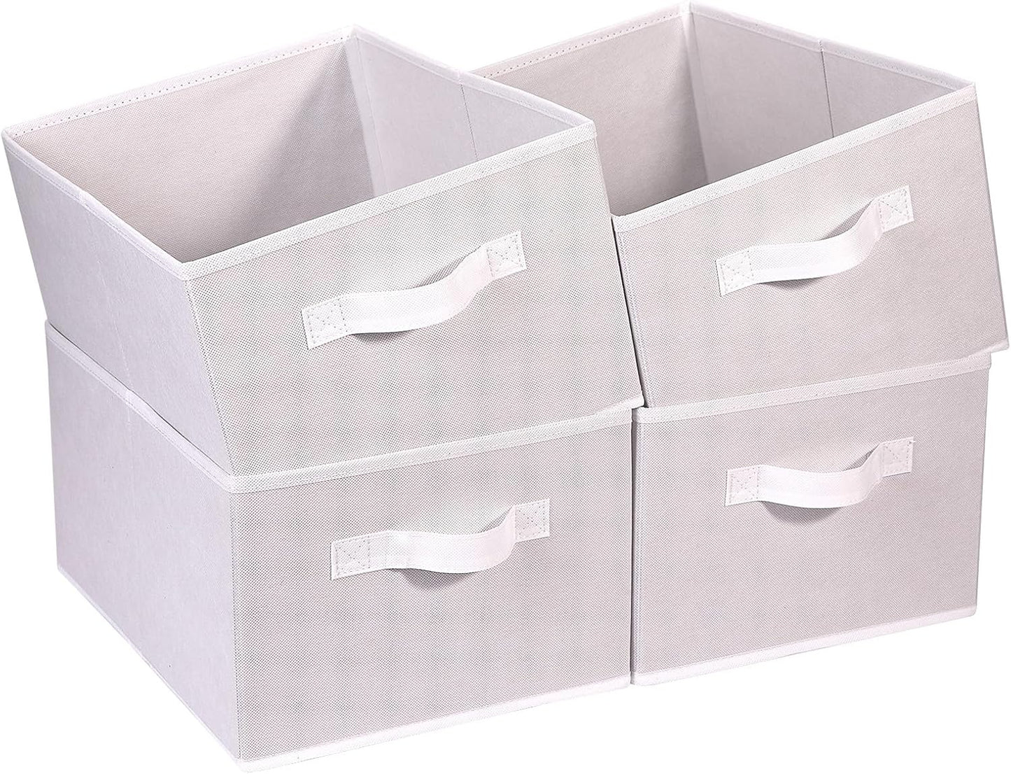 Contenedores plegables dormitorio sala set 4 blanco