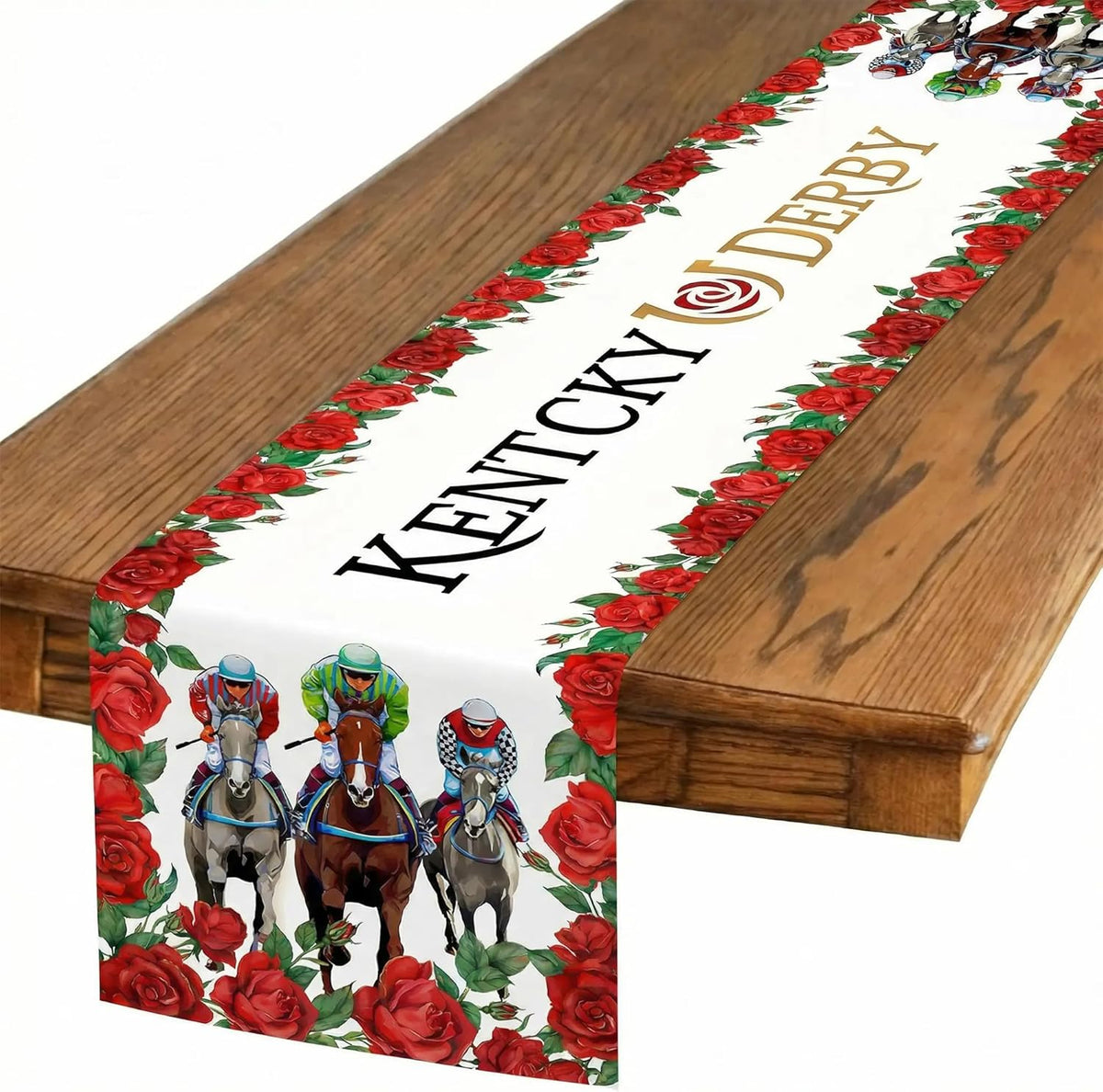Camino de mesa de lino Derby Horse Racing Kentucky Tablerunner Churchill Downs