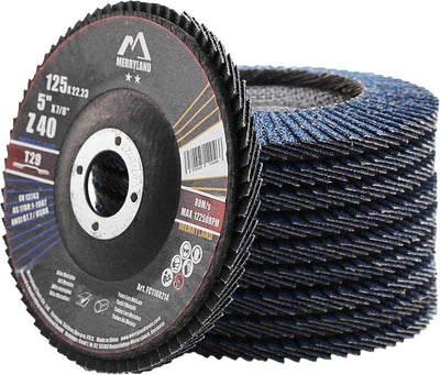 Disco solapa metal 5pulg T29 grano 40 corindón azul pack 10