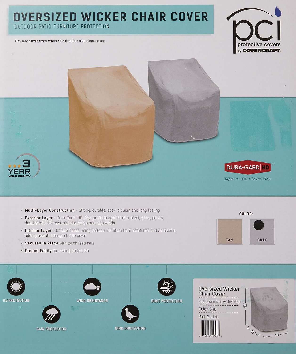 Fundas sillas mimbre resistentes intemperie grande gris