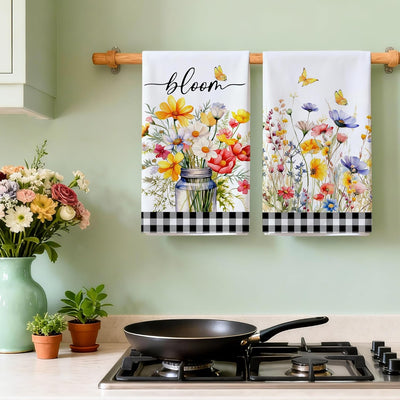 Set 2 Toallas Cocina Florales 18x26pulg
