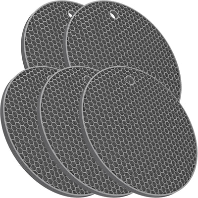 Salvamanteles silicona para platos calientes y encimera gris