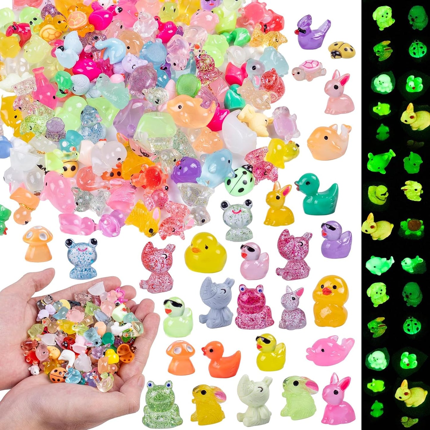 240 Pzas Figuritas Animales Resina para Jardín de Hadas