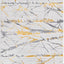 Alfombra rectangular 2x3ft color amarillo y gris/marfil