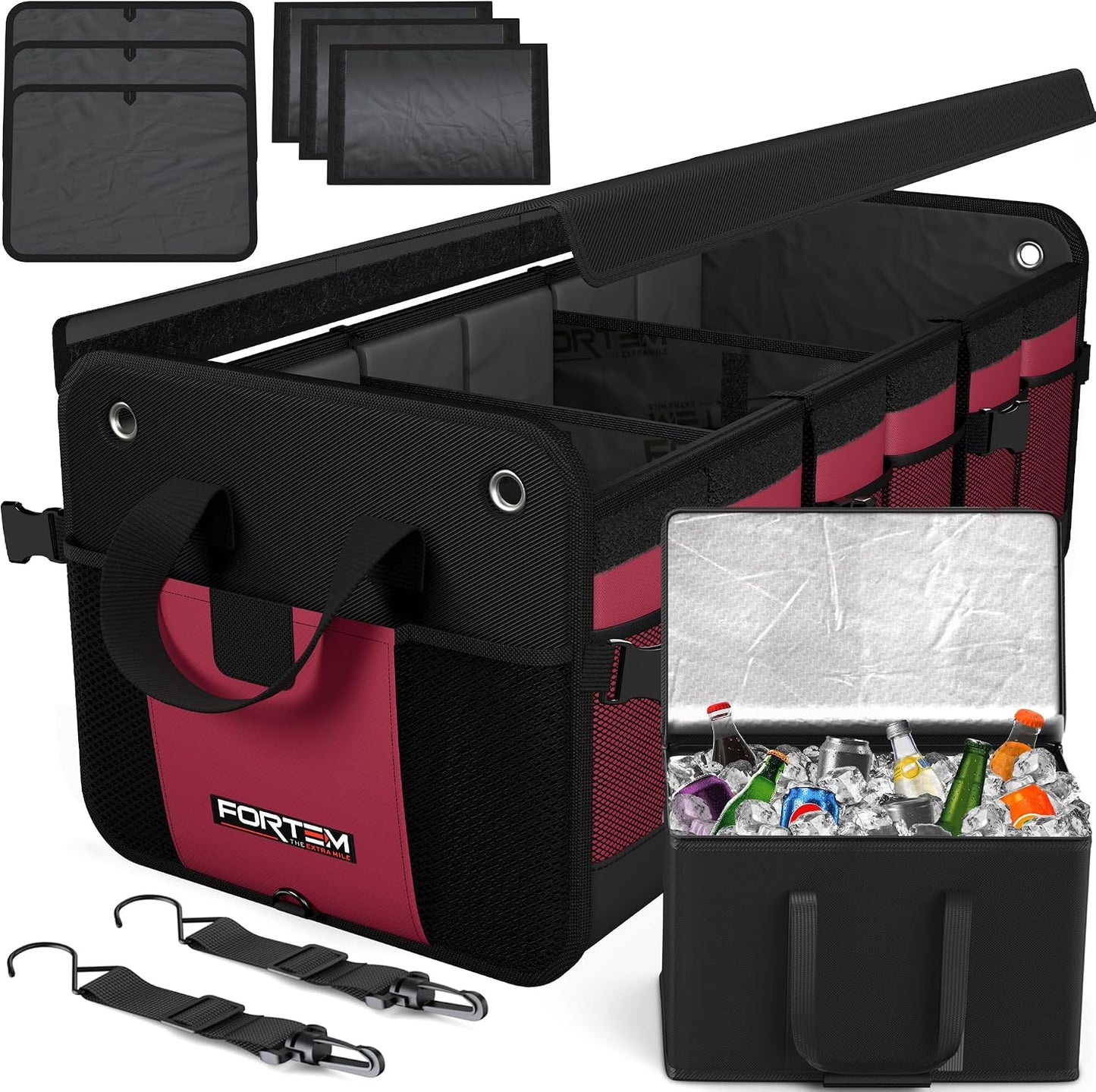 Organiz. maletero SUV plegable 110L antiderrap