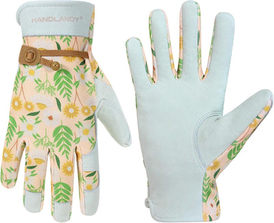 Guantes jardinería mujer cuero respirable con pantalla tactil