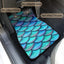 Set 4 Alfombrillas Coche Sirena Azules Estampado Escamas