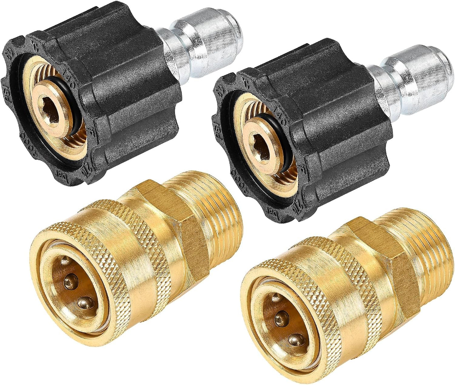 Set 4 adaptadores M22 a 3/8" 5000 PSI