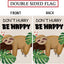 Banderas jardín doble cara texto 'Don't Hurry Be Happy'