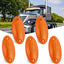 Luces techo cabina 5pcs 4led amarillo impermeables