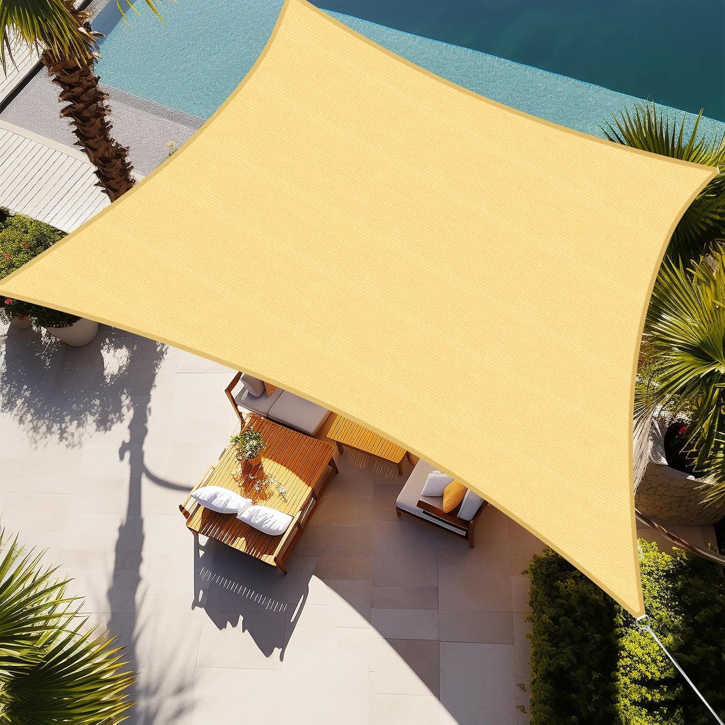 Toldo vela rectangular 20x26ft permeable color arena