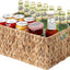 Cesta mimbre jumbo rectangular con asas