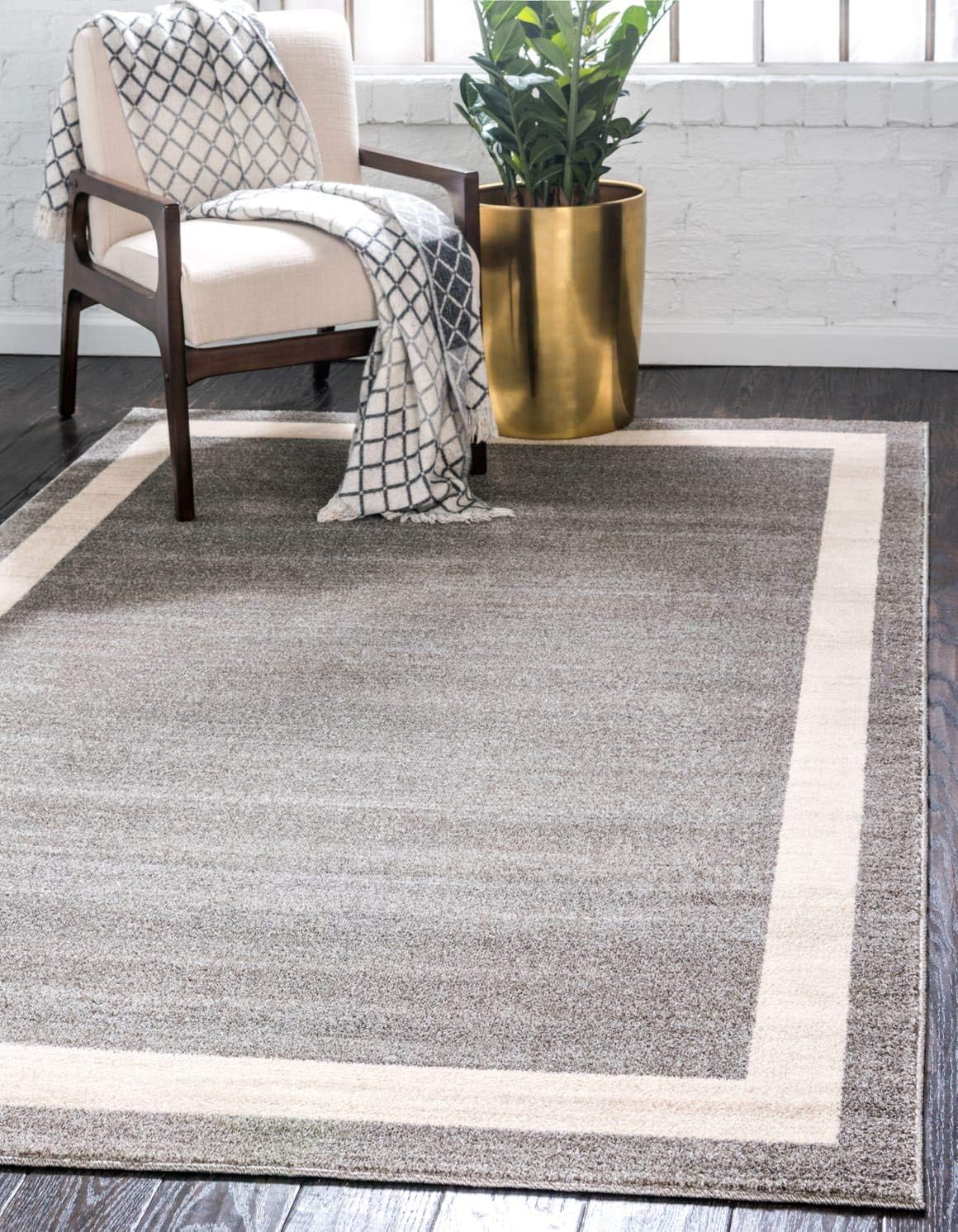 Alfombra Maria 2'2"x3'1" rectangular gris/marfil