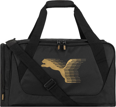 Maleta deportiva color negro y dorado