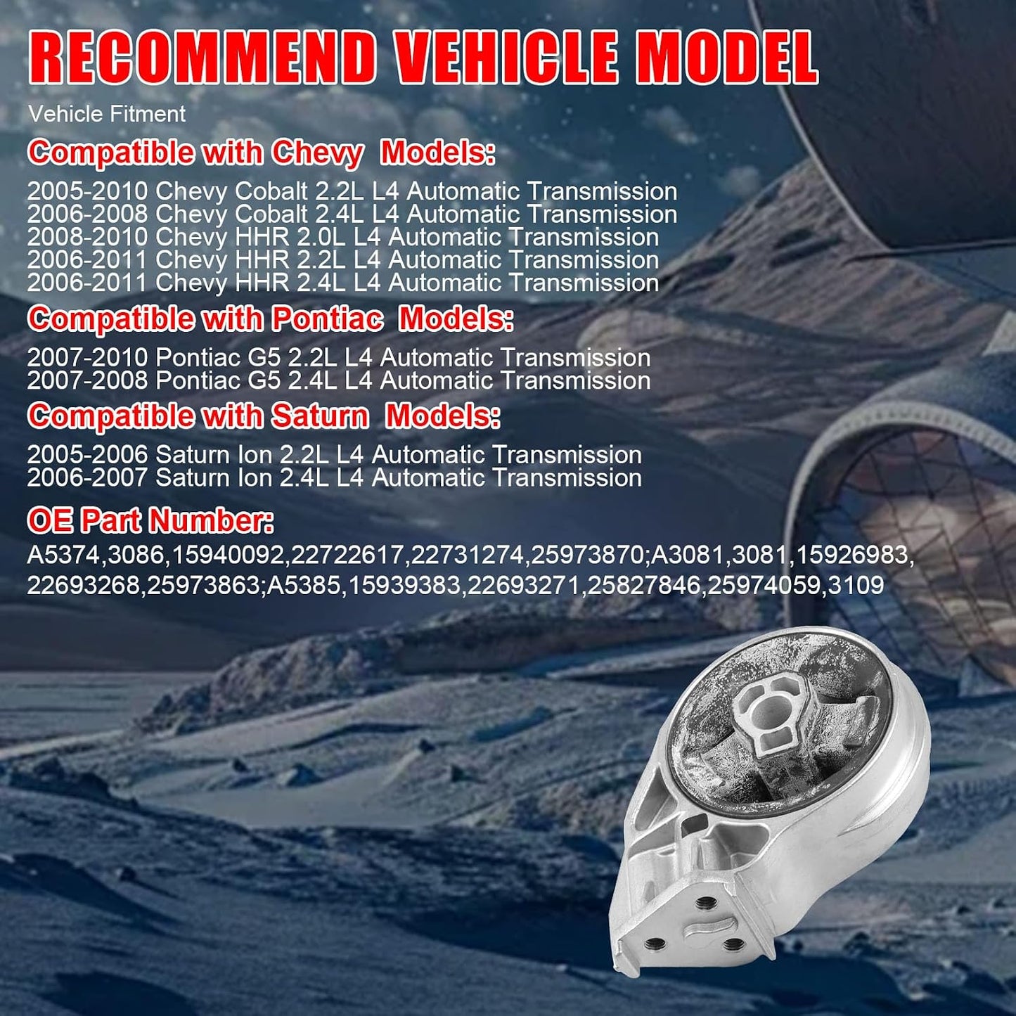 Soportes motor Chevrolet Cobalt 05-10 HHR 06-11