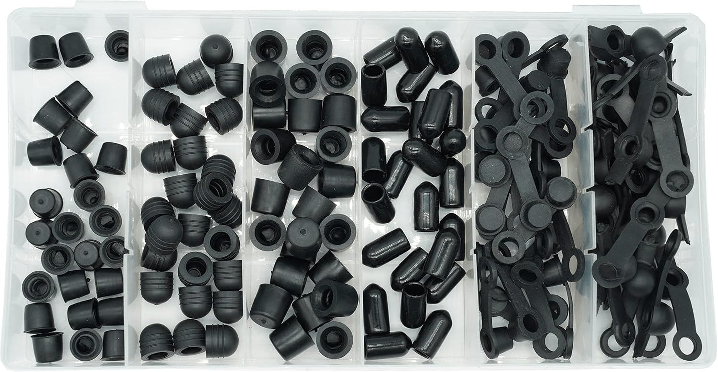 Tapones purga freno goma Zerk 150 pzas surtido