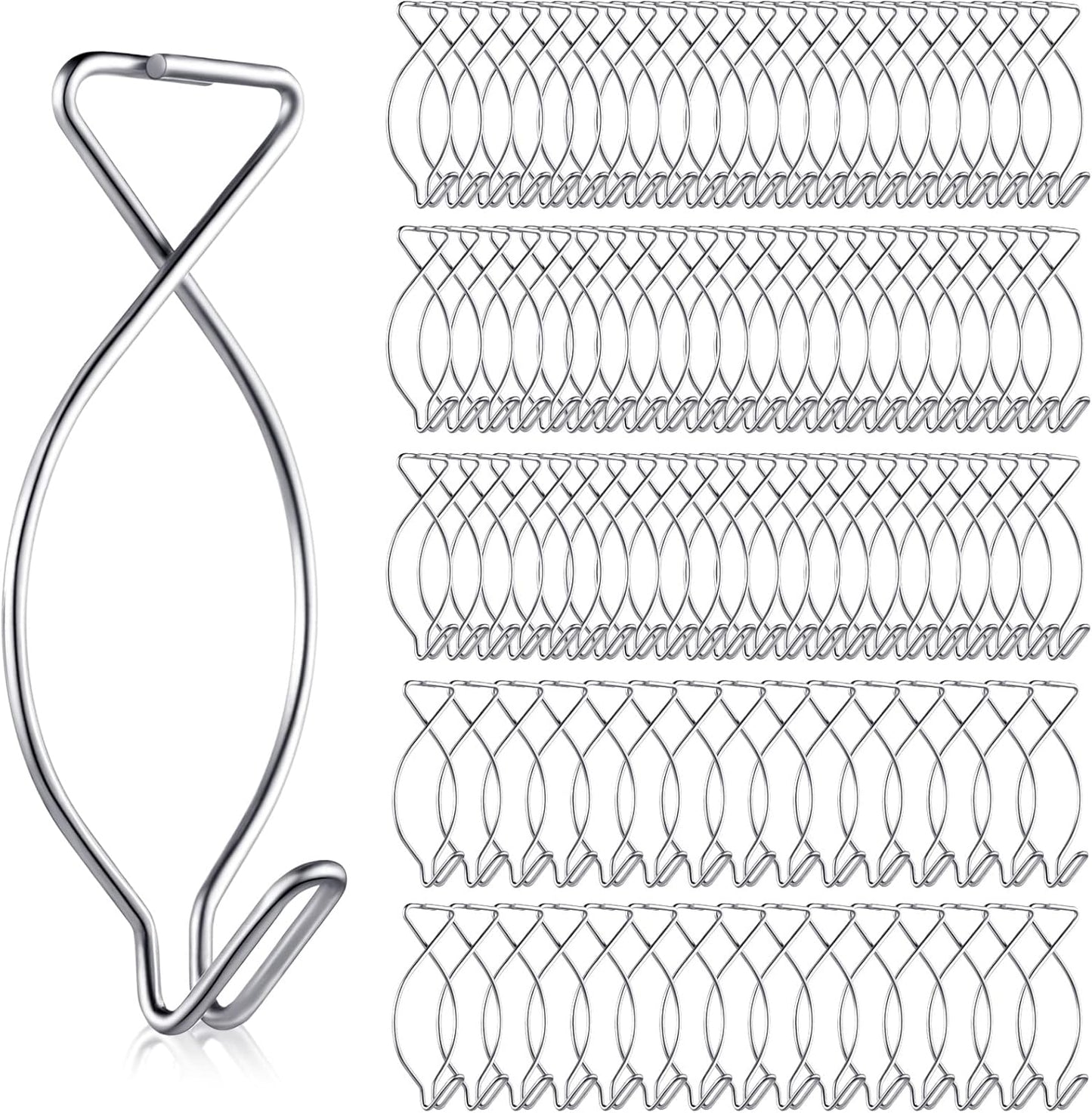 Clips techo colgantes 96 pzas color plata