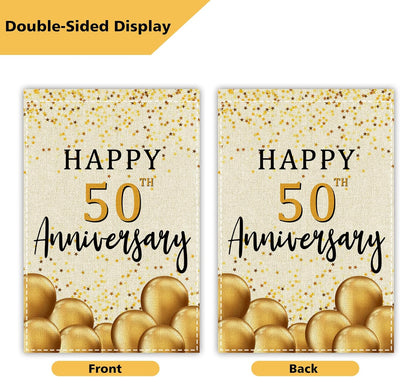 Bandera jardín doble cara 50 aniversario 12x18pulg
