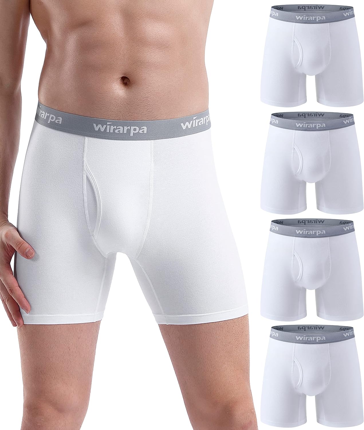 Calzoncillos bóxer algodón elástico para hombre pack 4