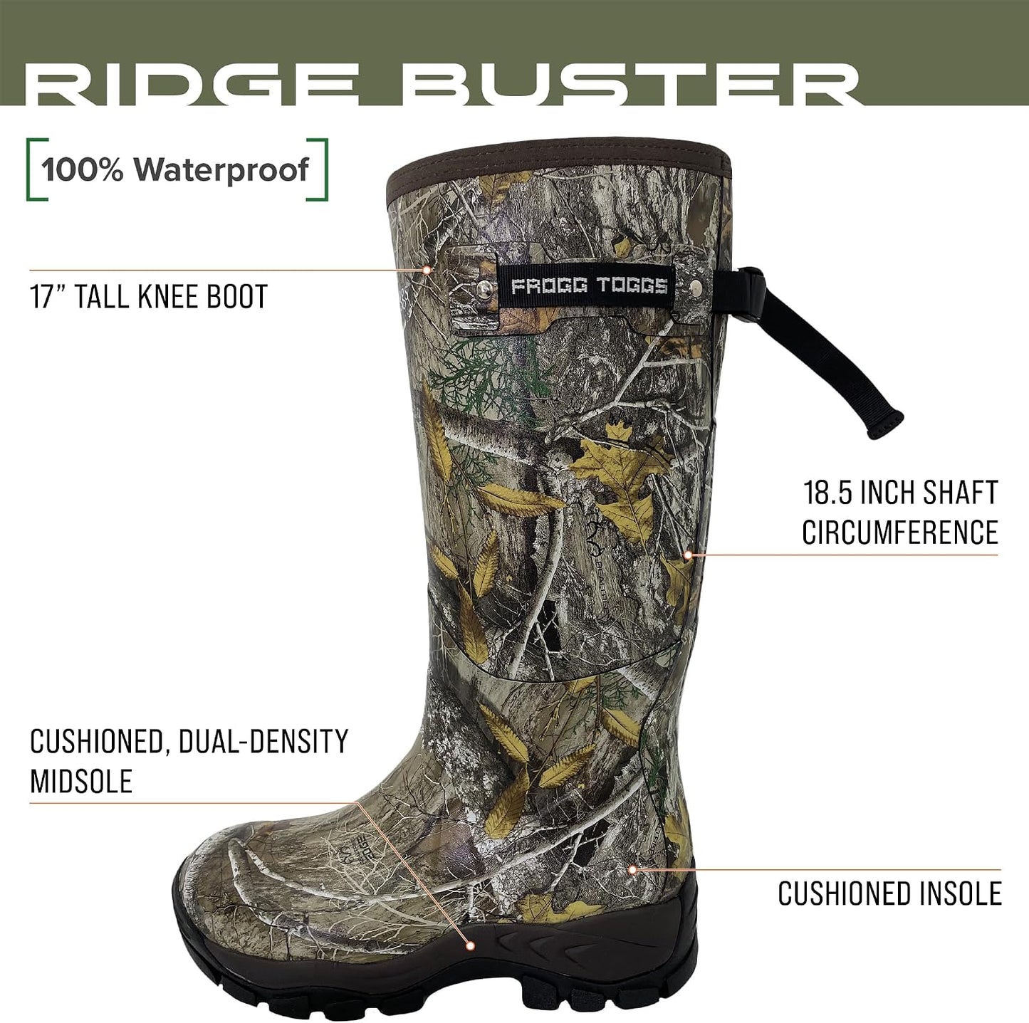 Botas protección serpiente goma neopreno hombre