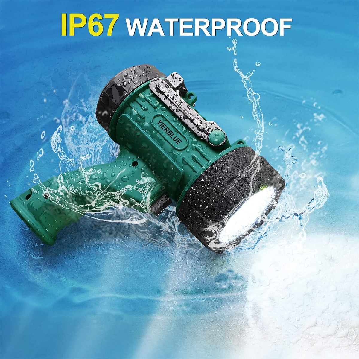 Linterna LED IP67 lente rojo grande