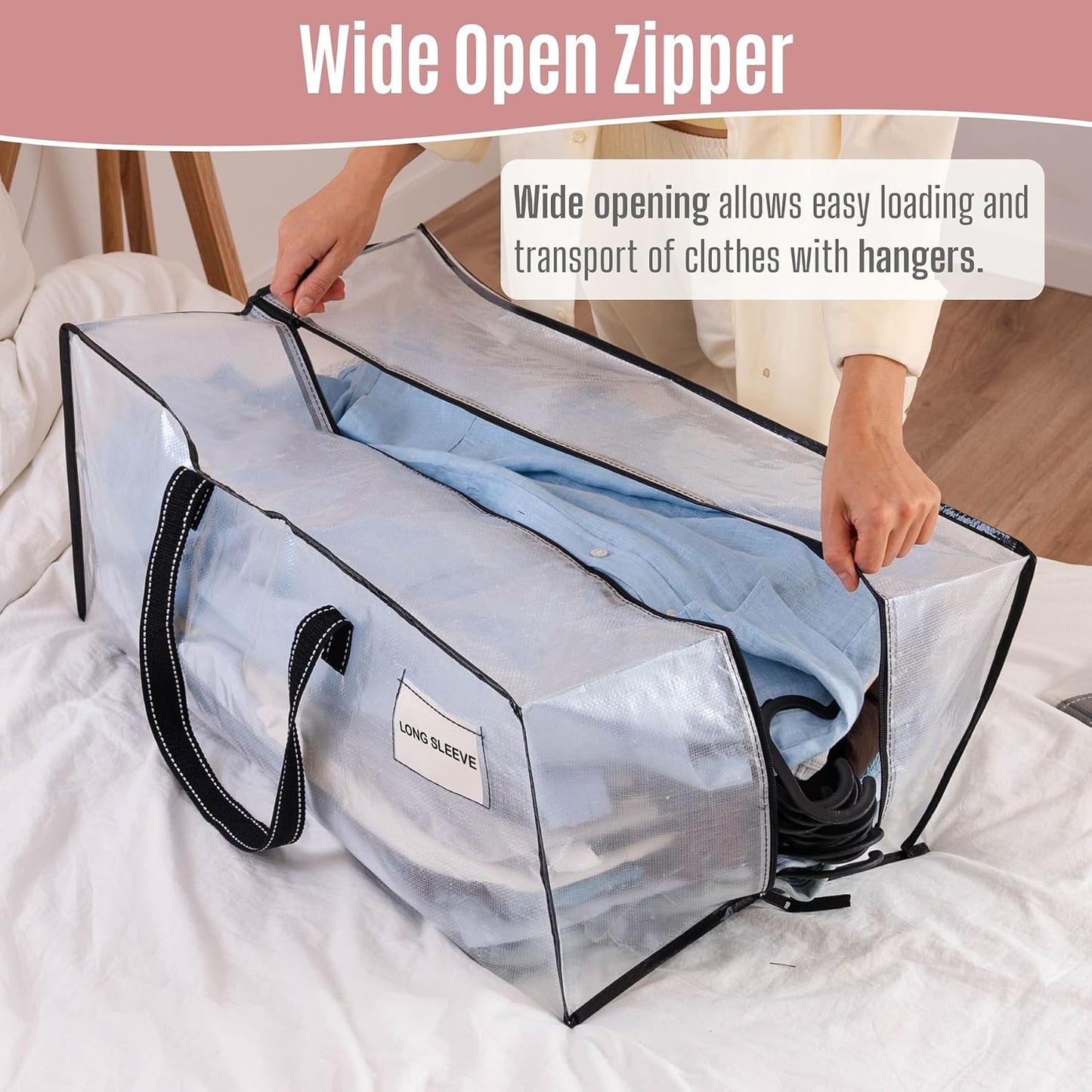 Bolsas mudanza resistentes transparentes set 10