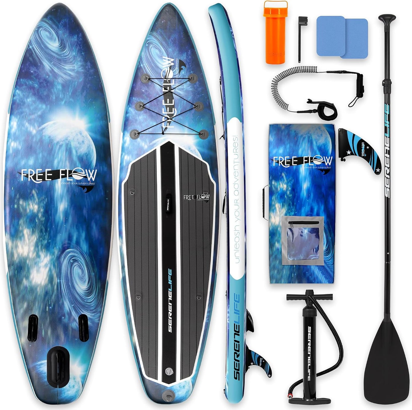 Tabla paddle inflable antiderrap con bolsa y bomba