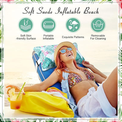 Almohada inflable playa flamenco funda extraible