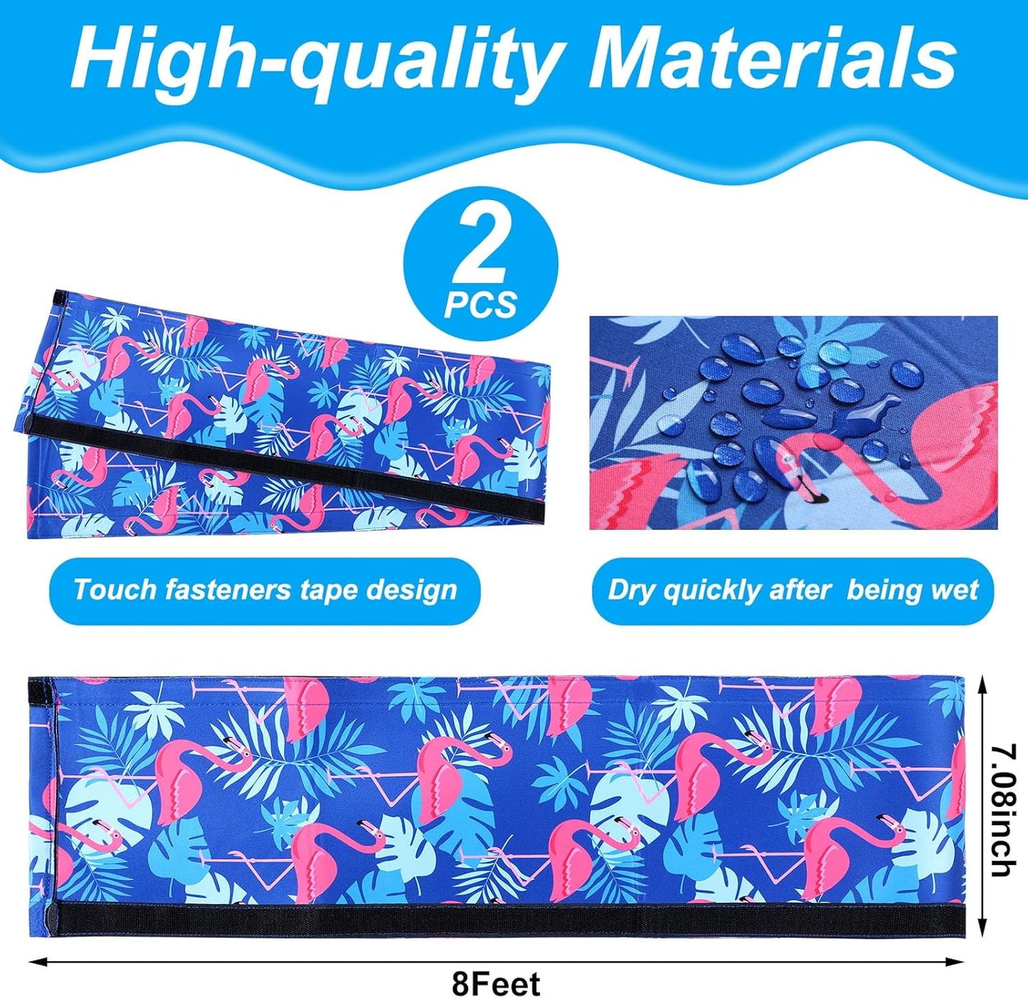2 Fundas Barandilla Piscina 8ft Antiderrap Cremallera