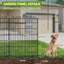 5 Paneles Valla Jardín 40pulg x 11.8ft Barrera Perros