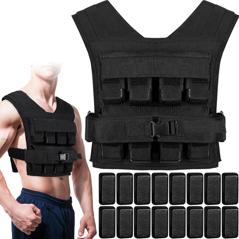 Chaleco peso ajustable 35lb para hombre entrenamiento fuerza