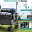 Carrito plegable extra largo 48pulg gris para campamento y compras