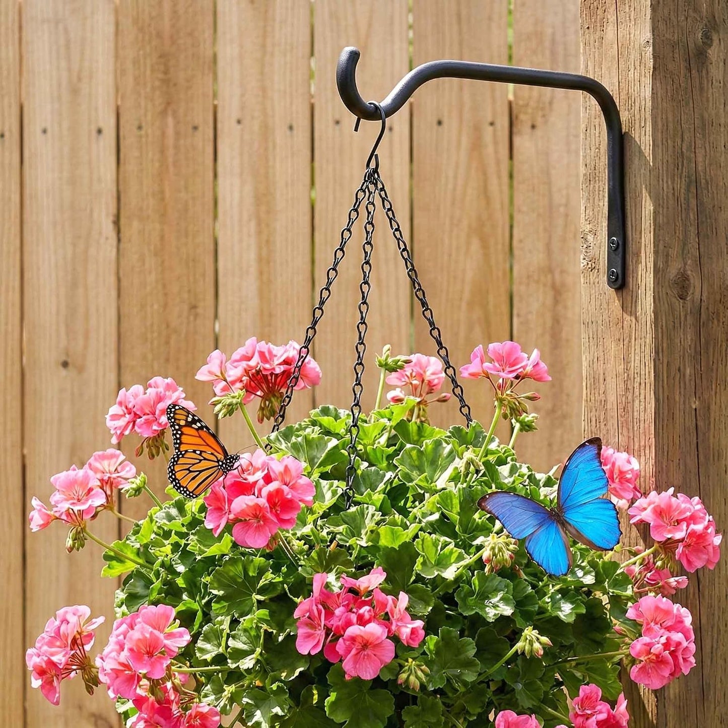 Soportes metálicos para colgar plantas 8pulg exteriores pack 2